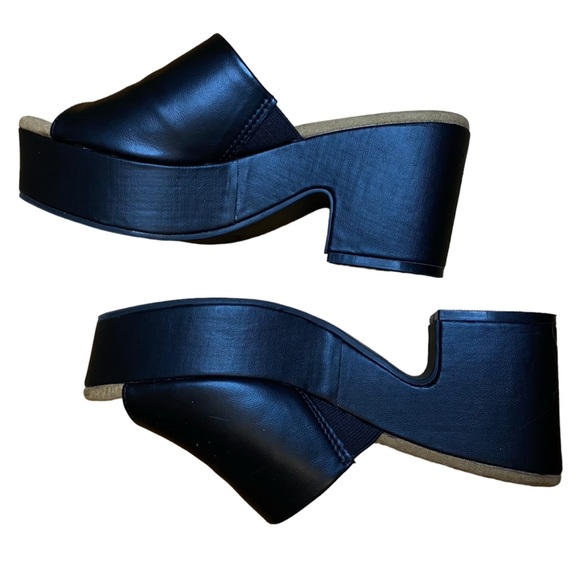 Sincerely Jules black chunky "shake" clogs size 6.5 - Picture 9 of 11